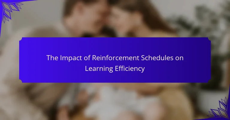 The Impact of Reinforcement Schedules on Learning Efficiency
