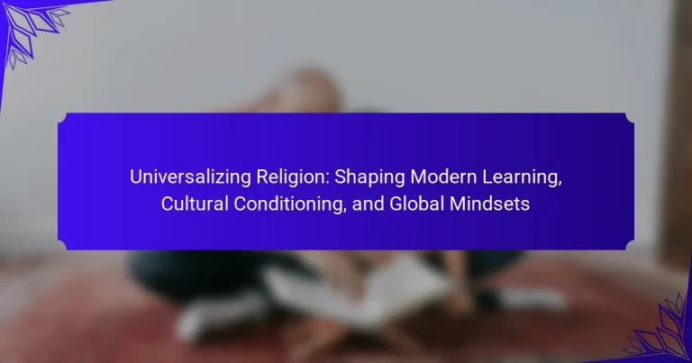 Universalizing Religion: Shaping Modern Learning, Cultural Conditioning, and Global Mindsets