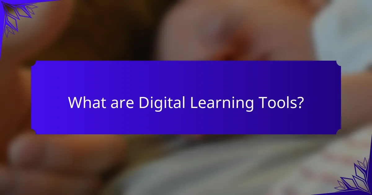 What are Digital Learning Tools?